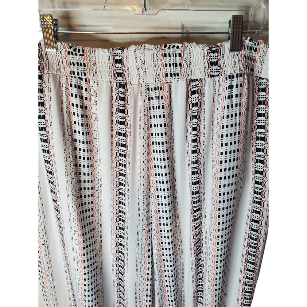 Cream Viscose Tribal Print Pants, 3X - Picture 4 of 5